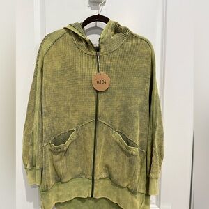BiBi Green Hooded Oversized Sweatshirt NWT